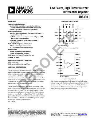 AD8390 数据手册首页