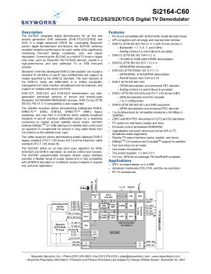 SI2164-C60-GM datasheet cover page