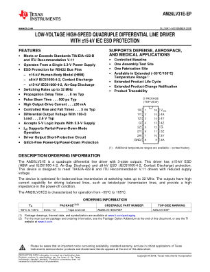 AM26LV31E-EP datasheet cover page