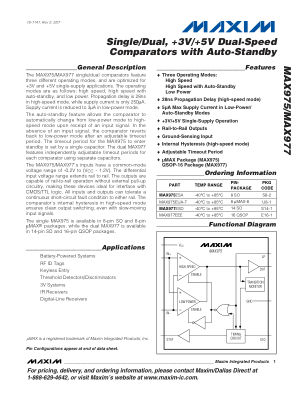 MAX975-MAX977 datasheet cover page