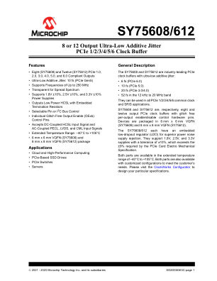 SY75608TWL-TR datasheet cover page
