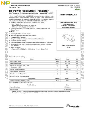 MRF18085A-1 数据手册首页