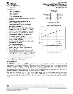 TPS77401-EP datasheet cover page
