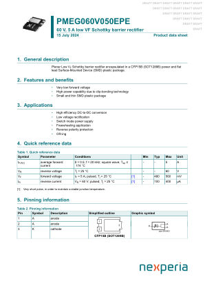 PMEG060V050EPEZ datasheet cover page