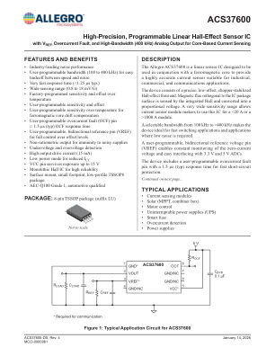 ACS37600 datasheet cover page