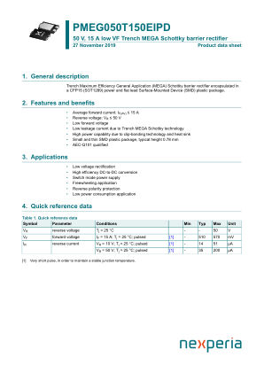 PMEG050T150EIPDAZ datasheet cover page