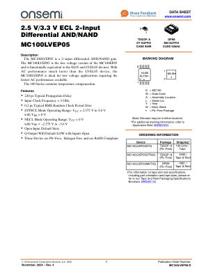 MC100LVEP05 数据手册首页