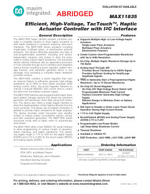 MAX11835 datasheet cover page