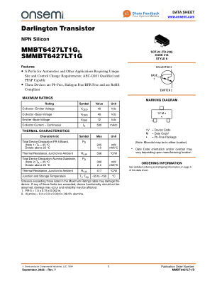 MMBT6427LT1 datasheet cover page