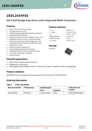 2EDL2504F65 datasheet cover page