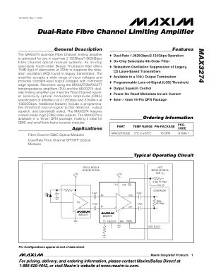 MAX3274 datasheet cover page