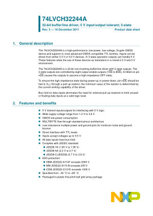 74LVCH32244AEC datasheet cover page