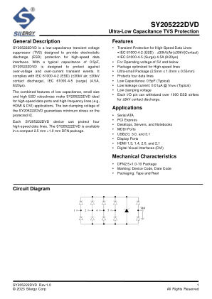 SY205222DVD datasheet cover page
