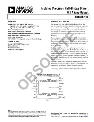 ADUM1230 数据手册首页
