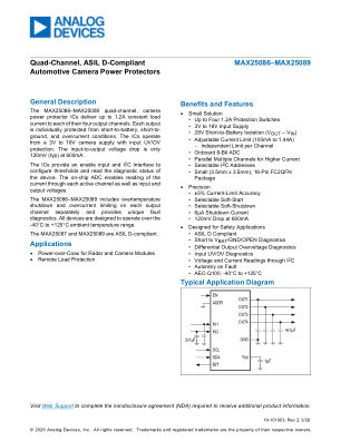 MAX25086 datasheet cover page