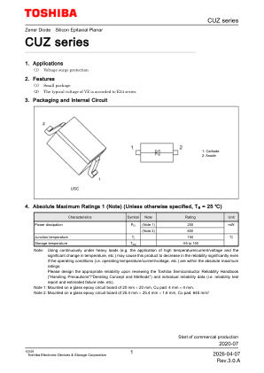 CUZ12V 数据手册首页