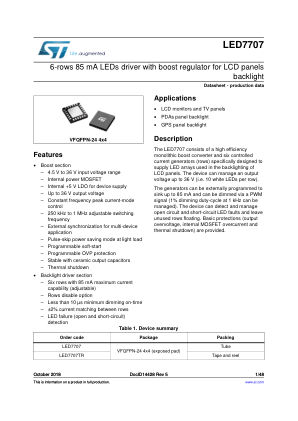LED7707 数据手册首页
