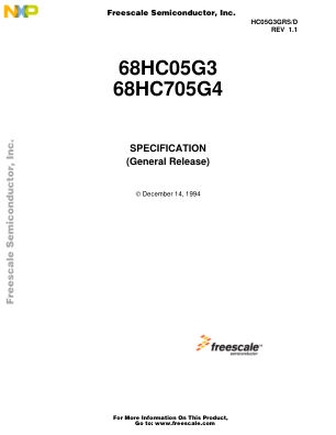 HC05G3GRS 数据手册首页