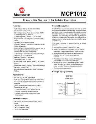 MCP1012-V 数据手册首页