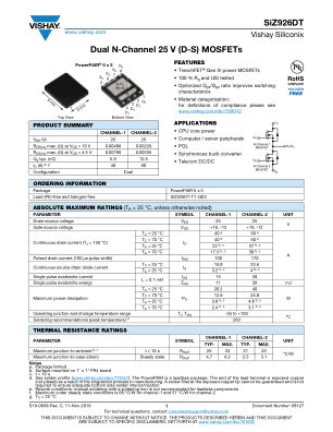 SIZ926DT 数据手册首页