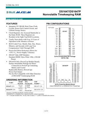 DS1647-DS1647P datasheet cover page