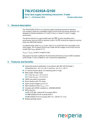 74LVC4245AD-Q100J datasheet cover page