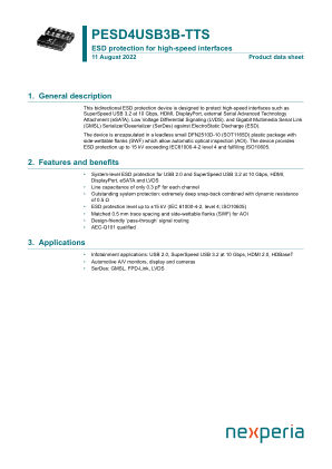 PESD4USB3B-TTSAX datasheet cover page