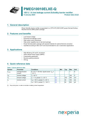 PMEG10010ELXE-QX datasheet cover page