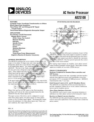 AD2S100 数据手册首页