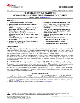 SN74AVCB164245-Q1 datasheet cover page