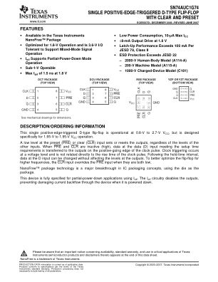 SN74AUC1G74 datasheet cover page