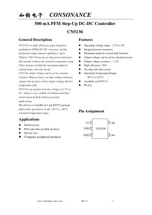 CN5136 datasheet cover page