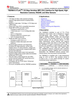 TSER9615 datasheet cover page