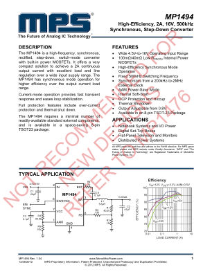 MP1494 datasheet cover page