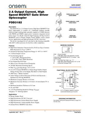 FOD3182 datasheet cover page