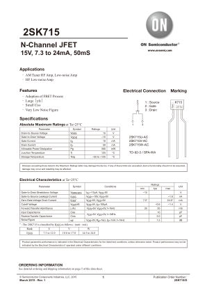 2SK715 数据手册首页