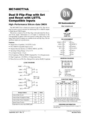 MC74HCT74A 数据手册首页