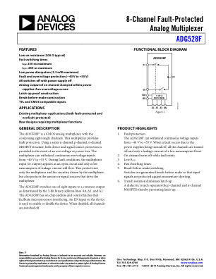 ADG528F datasheet cover page