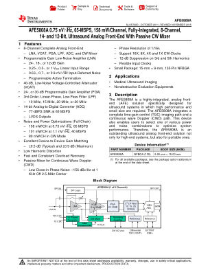 AFE5808A 数据手册首页