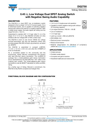 DG2750 datasheet cover page