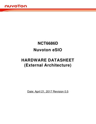 NCT6686D datasheet cover page