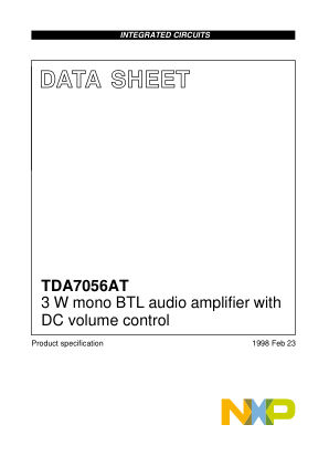 TDA7056AT datasheet cover page