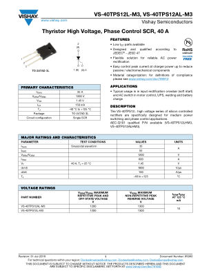 VS-40TPS12L-M3 datasheet cover page
