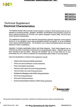 MC68300EC01 datasheet cover page