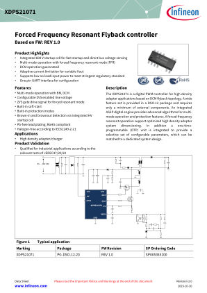 XDPS21071 datasheet cover page