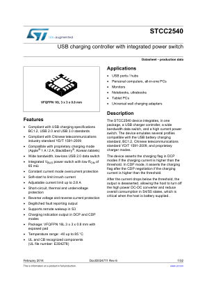STCC2540 datasheet cover page