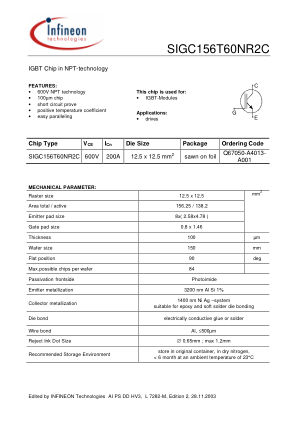 SIGC156T60NR2C-L7282M datasheet cover page