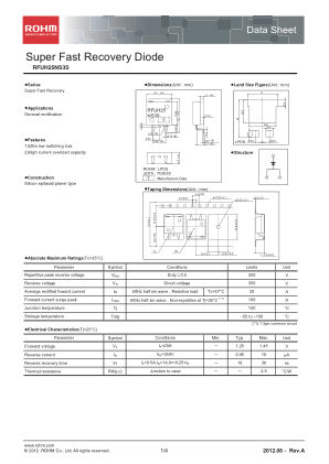 RFUH25NS3S 数据手册首页