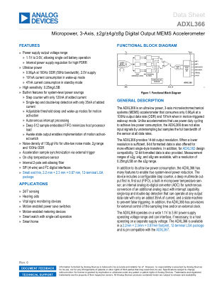 ADXL366 datasheet cover page