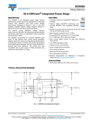 SIC658A datasheet cover page